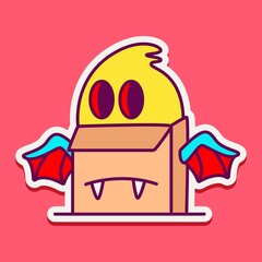 kawaii doodle cartoon monster designs for wallpaper, stickers, coloring books, pins, emblems, logos and more