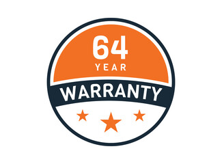 64 year warranty, 64 years warranty badge