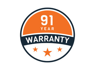 91 year warranty, 91 years warranty badge