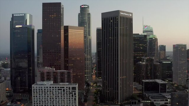 DTLA Downtown Los Angeles California Drone View