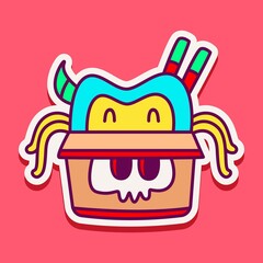 kawaii doodle cartoon monster designs for wallpaper, stickers, coloring books, pins, emblems, logos and more