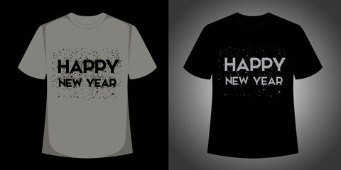happy new year t-shirt design just simple.