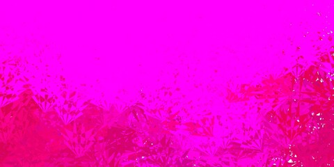 Fototapeta na wymiar Dark pink vector background with polygonal forms.
