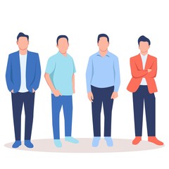 Business multinational team vector illustration