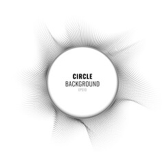 Abstract black dotted halftone style modern pattern on white background. Round circle elements distributed halftone effect. Vector illustration