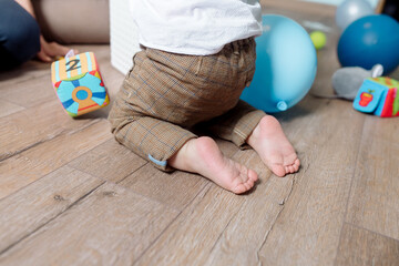 baby playing with toys