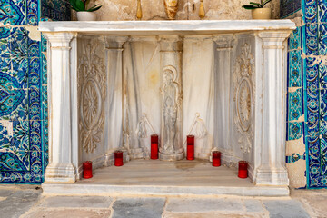 The altar  in area the House Kiva - Armenian cemetery in the Armenian quarter of the old city in...