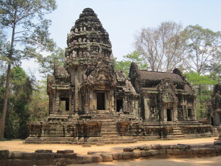 Exploring the ancient Khmer Empire's temple complexes of Angkor Wat in Cambodia outside of Siem Reap, Asia