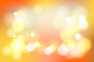 Obraz premium Abstract background with bokeh. Orange color bokeh background. Warm Autumn tone bokeh design. Vector illustration.