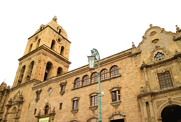 The Basilica of San Francisco, a Significant Historic Baroque Church in La Paz, Bolivia, South America