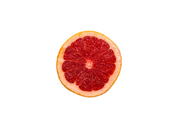 isolate of half a juicy grapefruit