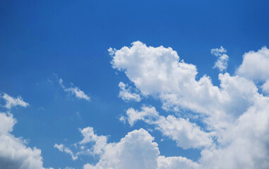 Naklejka na ściany i meble View of the blue sky with clouds. Day