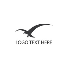 flying bird vector illustration logo design