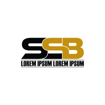 SSB letter monogram logo design vector