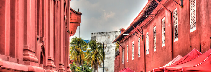Dutch buildings in Malacca, Malaysia, HDR Image