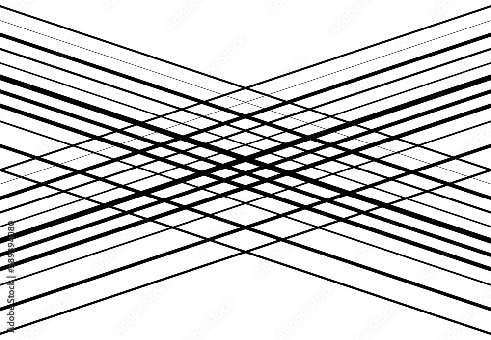 Poster Network grid, mesh. Lattice, grating, trellis pattern, background and texture. Intersecting, interlock lines vector illustration. Lines, stripes forming an X. Abstract geometric illustration