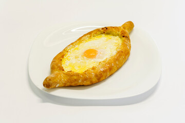 Georgian bread Hatchapuri with egg 