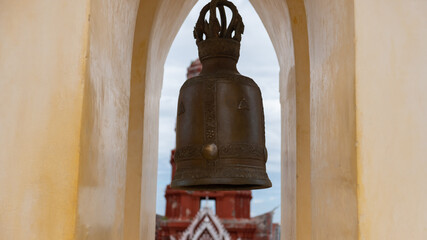 Obraz premium The bell is the sound of heaven. Signs of merit, goodness, fortune, bells are a symbol of goodness. Fame Like a door to heaven