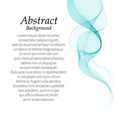 Smooth wavy blue lines in the form of abstract waves. eps 10