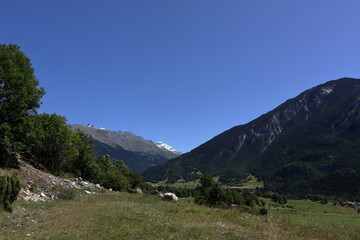 landscape in the alps