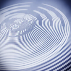 Abstract blue blurry background. Concentric rings shape.