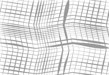 Zig-zag, criss-cross, serrated, crinkled angular grid, mesh, lattice or grating, grill of random angled lines. Abstract geometric grayscale, monochrome background, texture and pattern