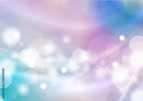 白い透明な水玉模様と曲線 宇宙のイメージ 背景素材 ピンクと青の背景色 横型 Abstract Poster Abstra Yx2k