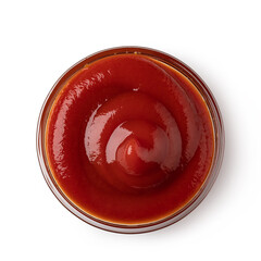 Bowl with ketchup sauce