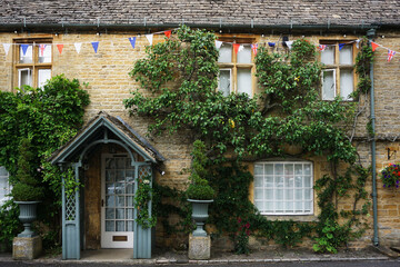 Beautiful traditional houses at Cotswolds, UK