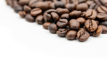 Coffee beans isolated on white background