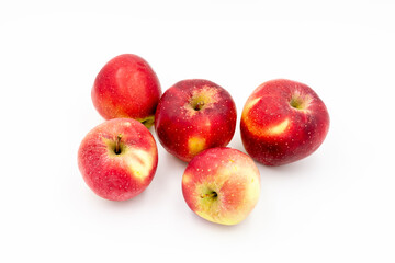 Red apples isolated on white background