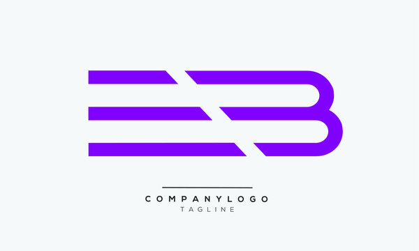 EB initials monogram letter text alphabet logo design