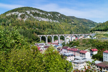 The viaducts of morez in the Jura mountains