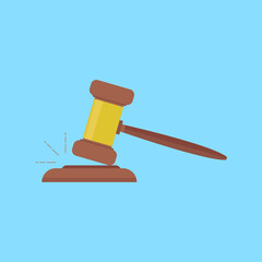 Auction hammer. Vector illustration.