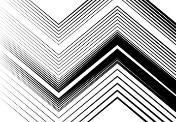 Corrugated, wavy, zig-zag, criss-cross, creased lines abstract geometric black and white, monochrome, grayscale pattern, background, texture or backdrop