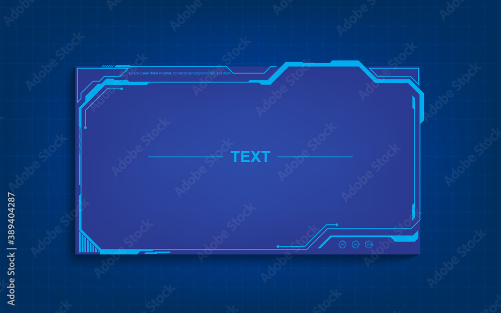 Poster hud, ui, gui futuristic frame user interface screen elements, abstract control panel layout design.