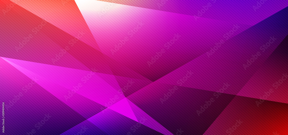 Wall mural abstract low polygon geometric shape vibrant color with lighting background and texture