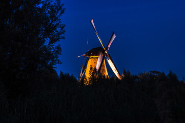windmill at night