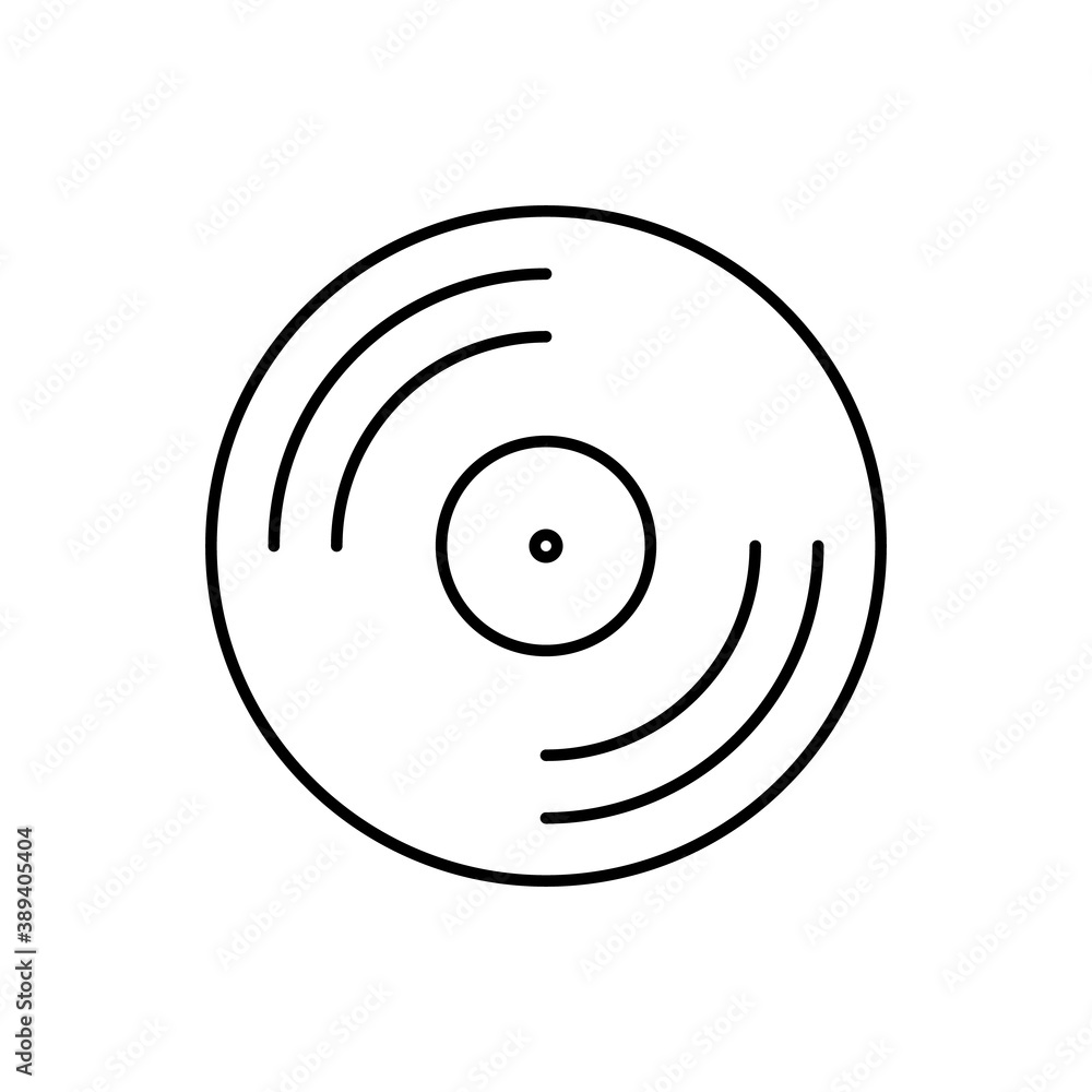Fototapete dvd or cd icon element of movie icon for mobile concept and web apps. thin line dvd or cd icon can b