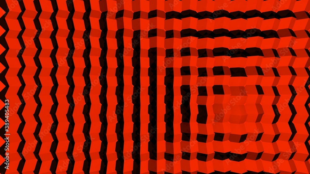 Poster red triangular and cubic low poly 3d background. rennring.