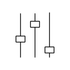 equalizer icon element of movie icon for mobile concept and web apps. Thin line equalizer icon can be used for web and mobile. Premium icon on white background