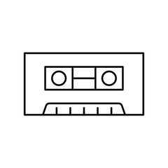 video cassette icon element of movie icon for mobile concept and web apps. Thin line video cassette icon can be used for web and mobile. Premium icon on white background