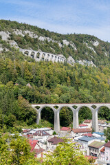 The viaducts of morez in the Jura mountains