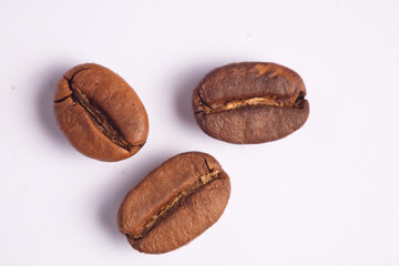 Coffee beans isolated with white background