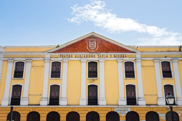 facade of landmark theater in old san juan