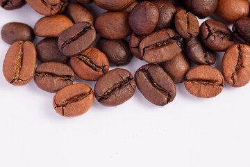 Coffee beans isolated with white background
