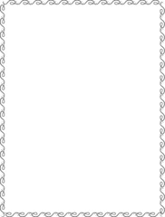 Vector Vintage Grunge Black and White Distress Border Frame for your Design . 