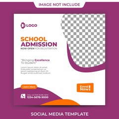 Editable School Admission School Post for back to school