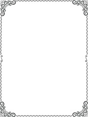 Vector Vintage Grunge Black and White Distress Border Frame for your Design . 