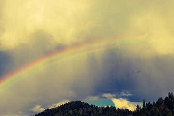 rainbow over the mountains